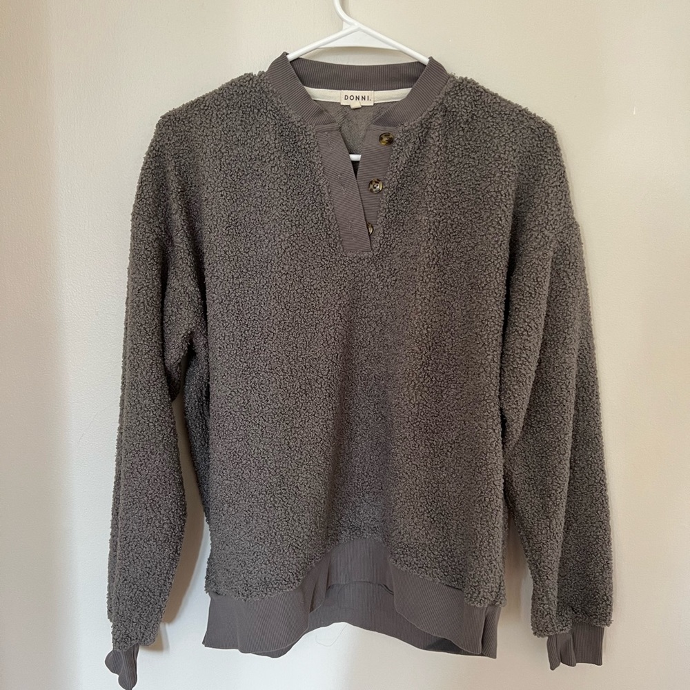 Donni Sherpa Pullover Sweatshirt